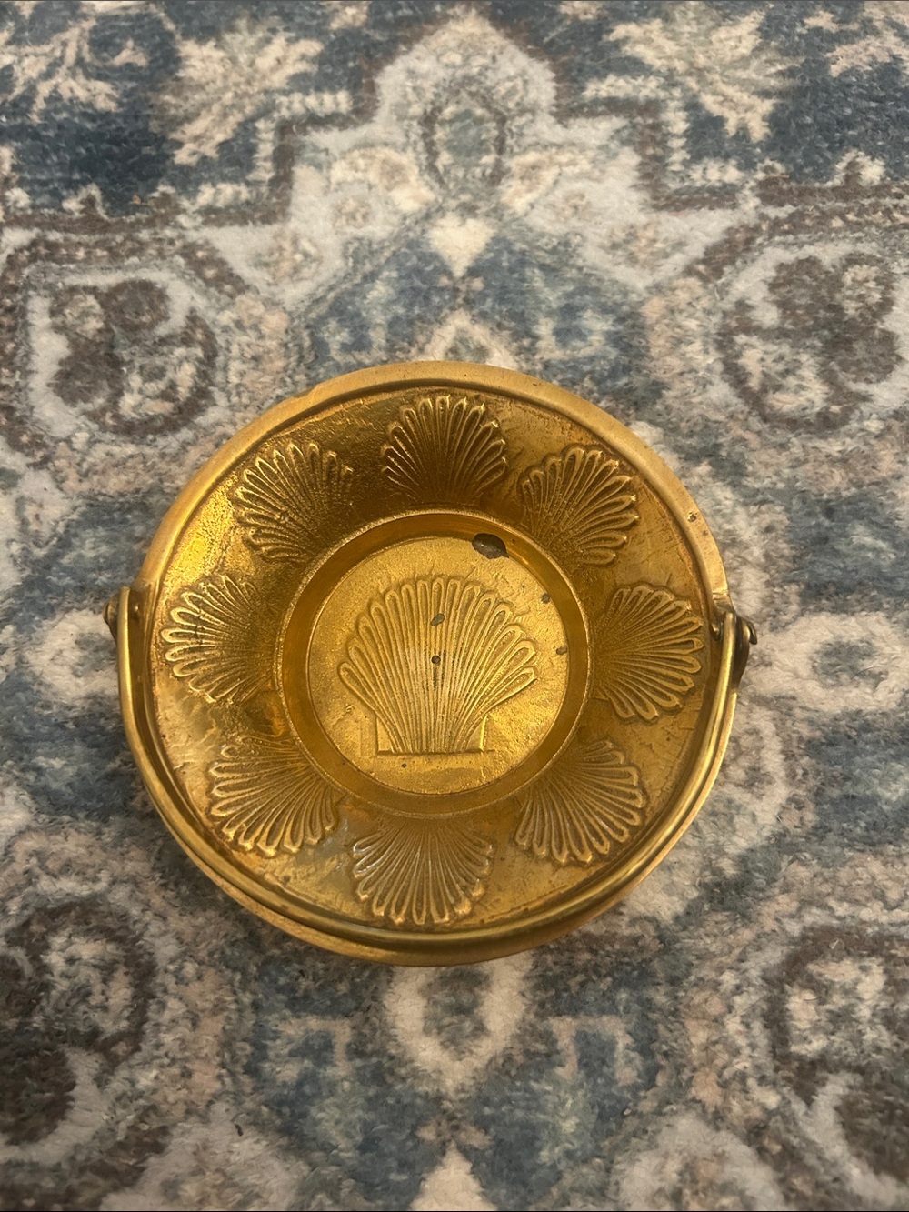Vintage Brass Shell Bowl
